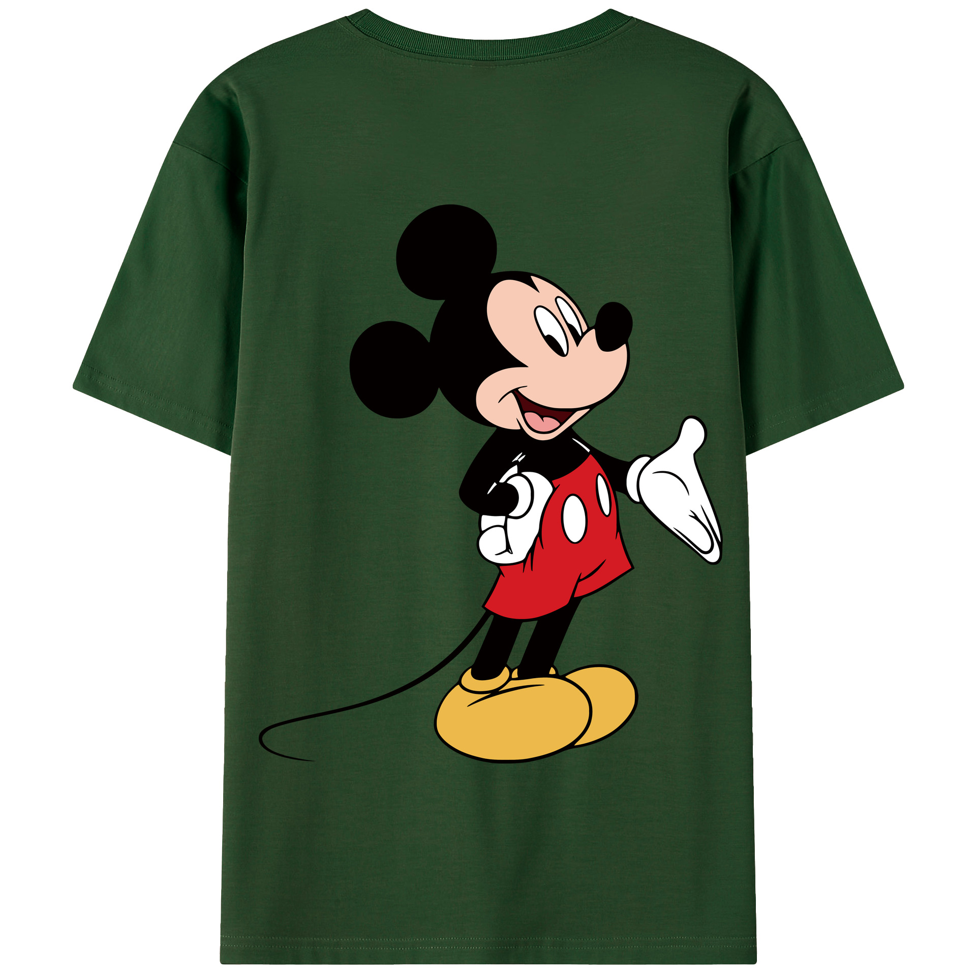 （画像用） ミッキーマウス Mickey Mouse 綿100％半袖Tシャツ（背面プリント）